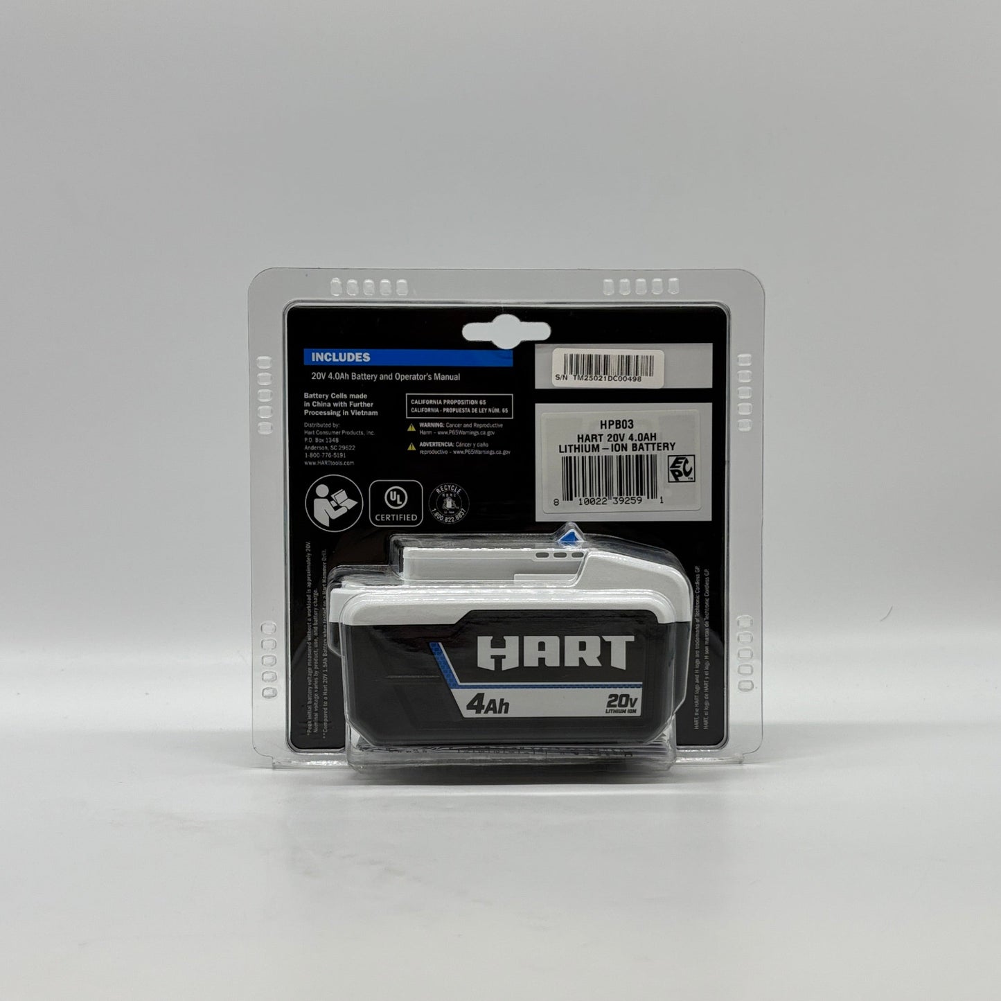 New Hart 20V Lithium Battery HPB03