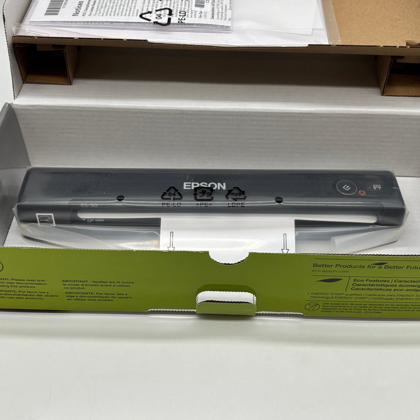 New Epson WorkForce Portable Document Scanner ES-50