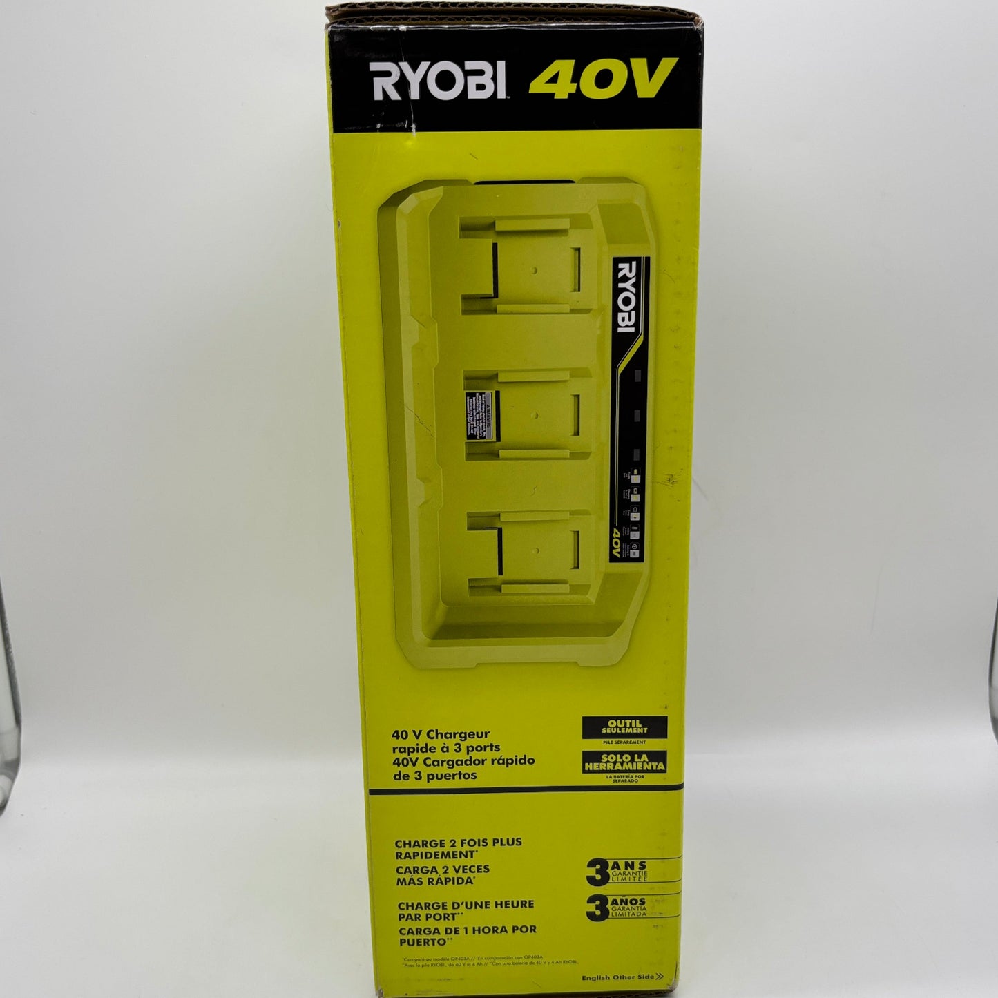 New Ryobi 40v 3 Port Fast Charger OP407A