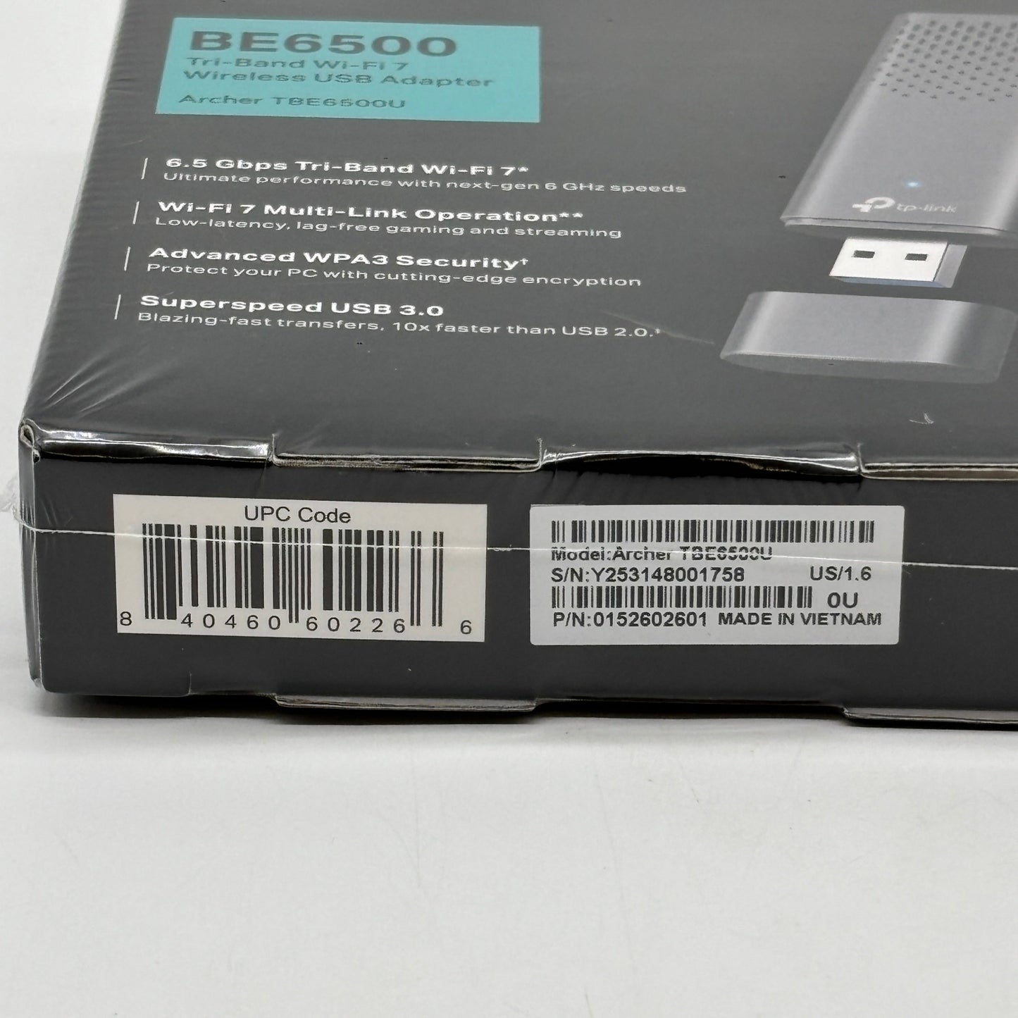 New TP-Link Archer TBE6500U Wireless USB Adapter BE6500