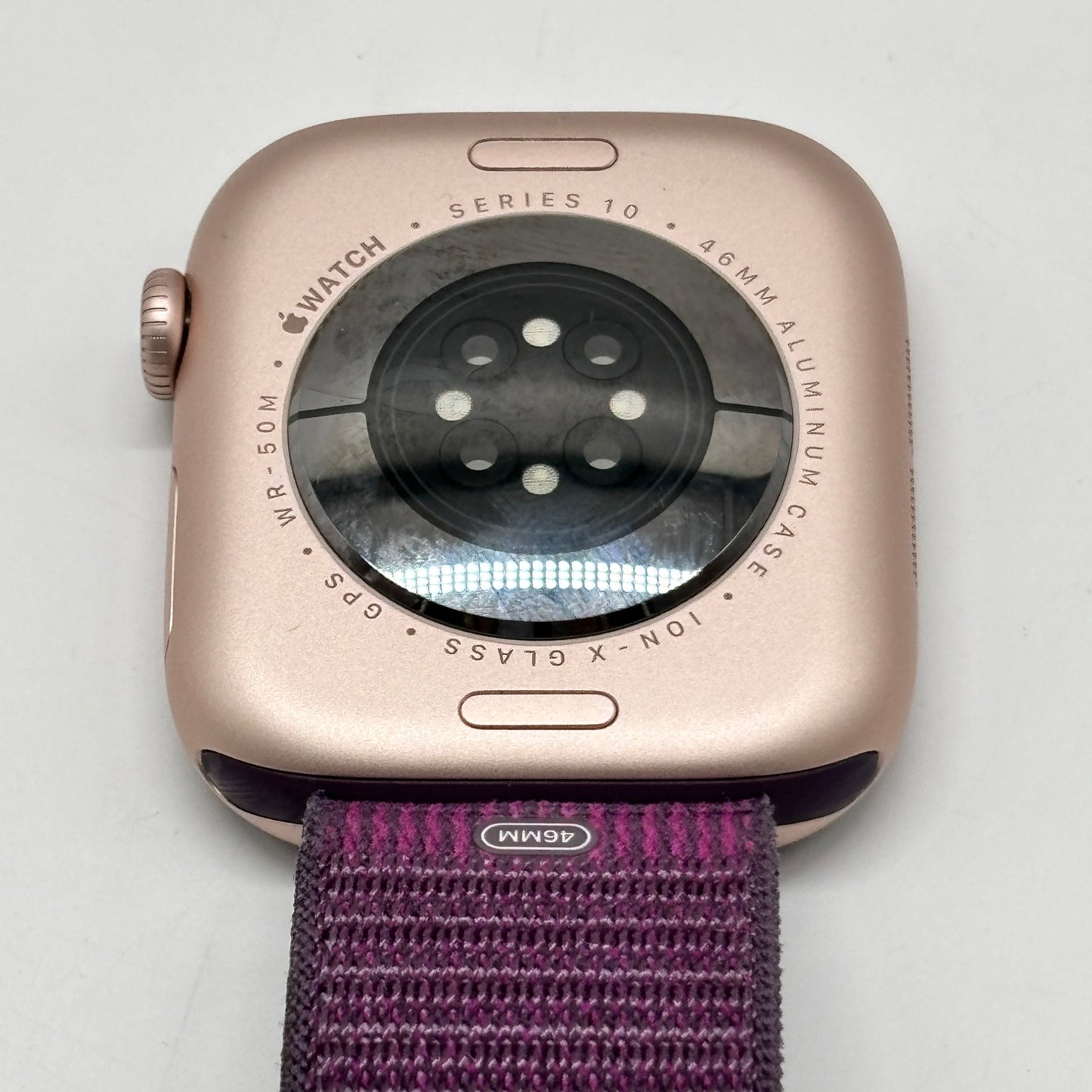 GPS Only Apple Watch Series 10 46MM Pink Aluminum Purple Trail Loop MWWV3LW/A