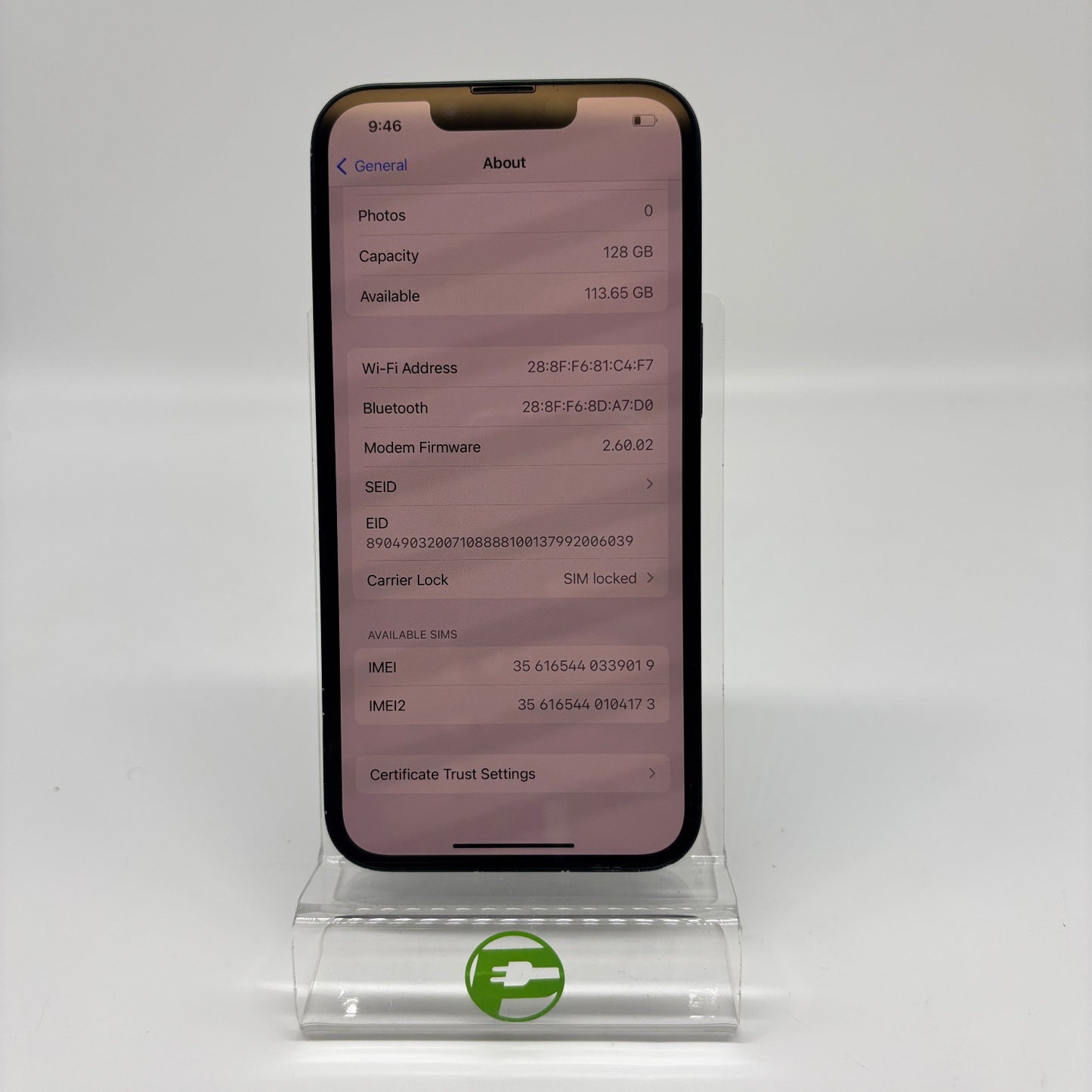 T-Mobile Apple iPhone 14 128GB Midnight MPUA3LL/A