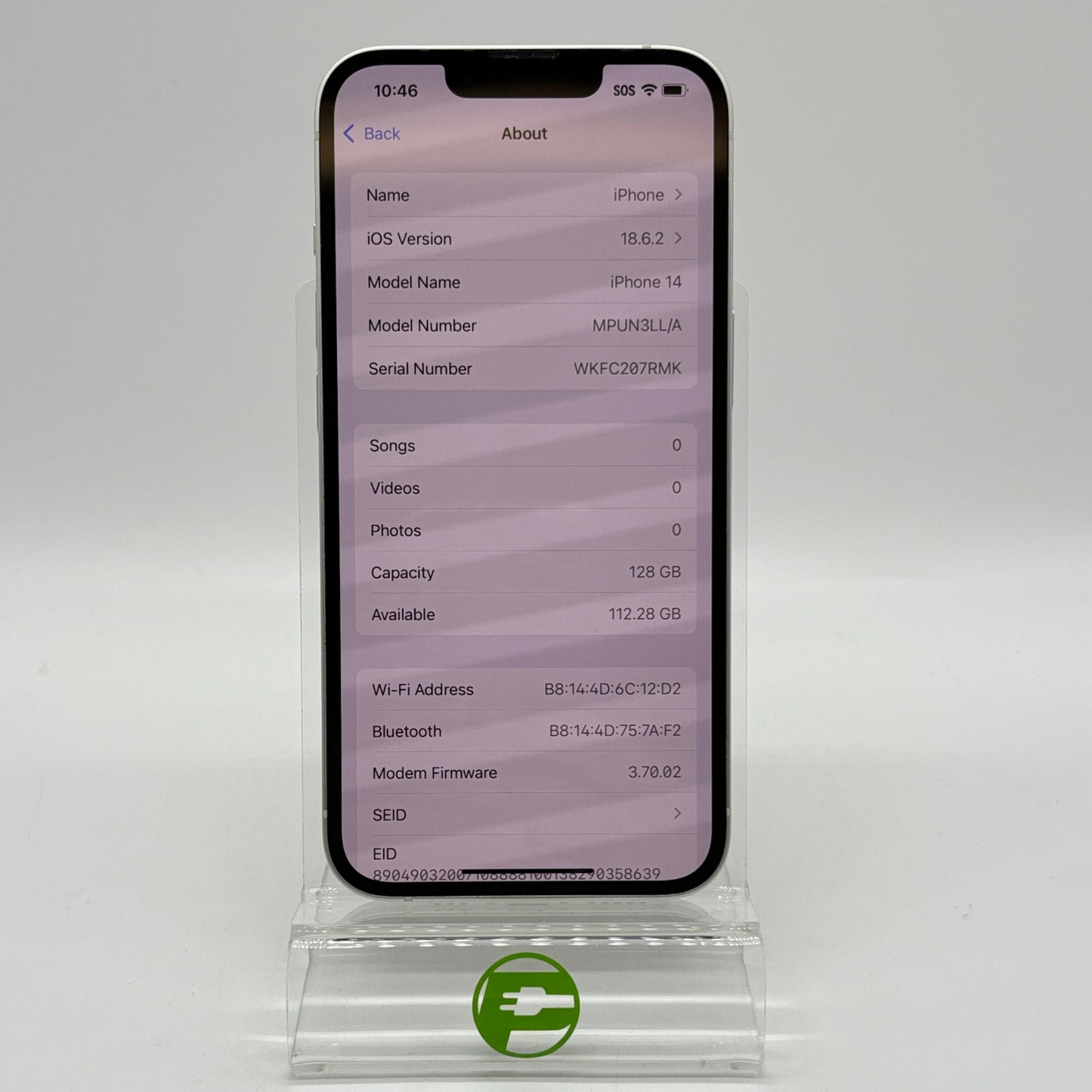 Unlocked Apple iPhone 14 128GB 18.0 Starlight MPUN3LL/A