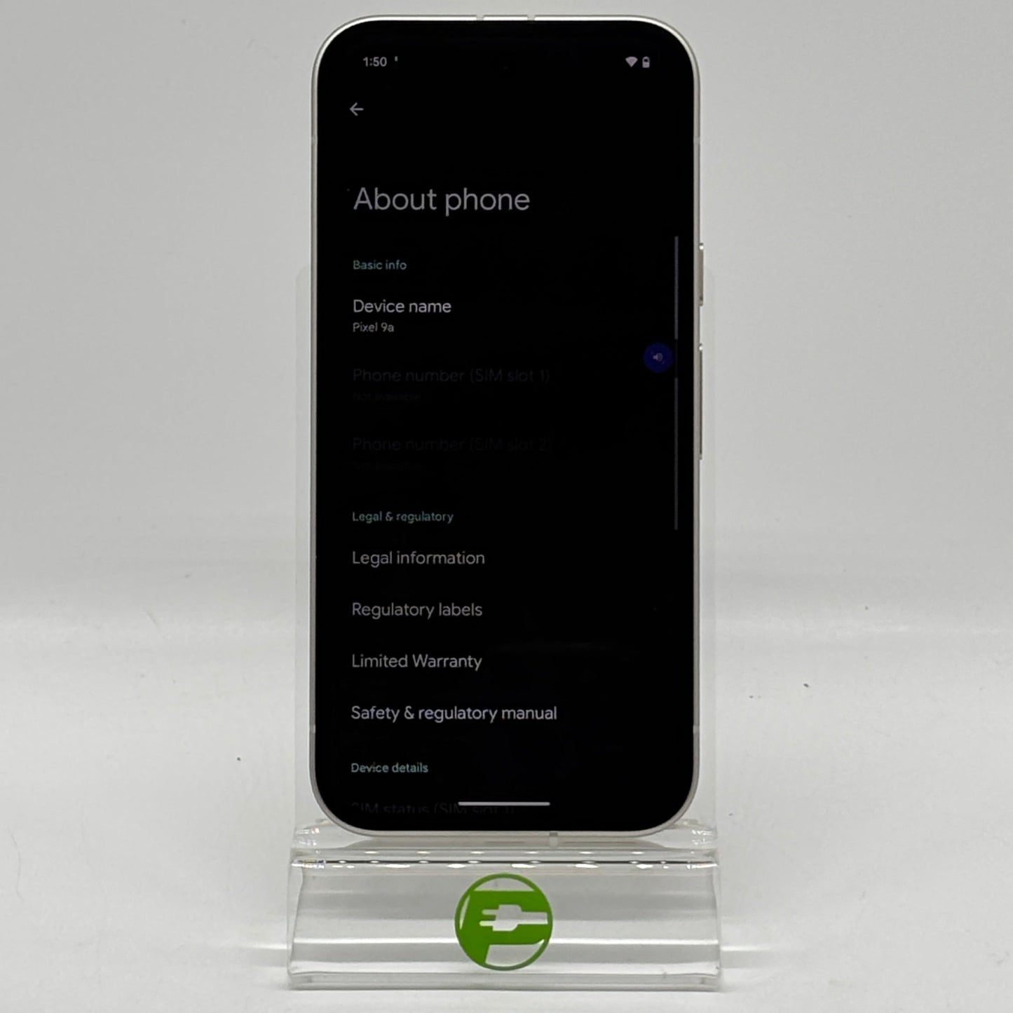 Unlocked Google Pixel 9a 128GB Porcelain GXQ96