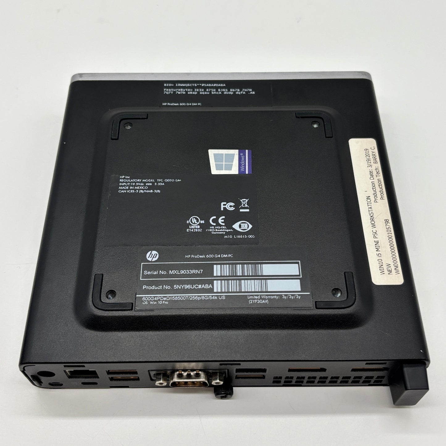 HP ProDesk 600 G4 DM I5-8500T 2.10GHz 8GB RAM 256GB SSD