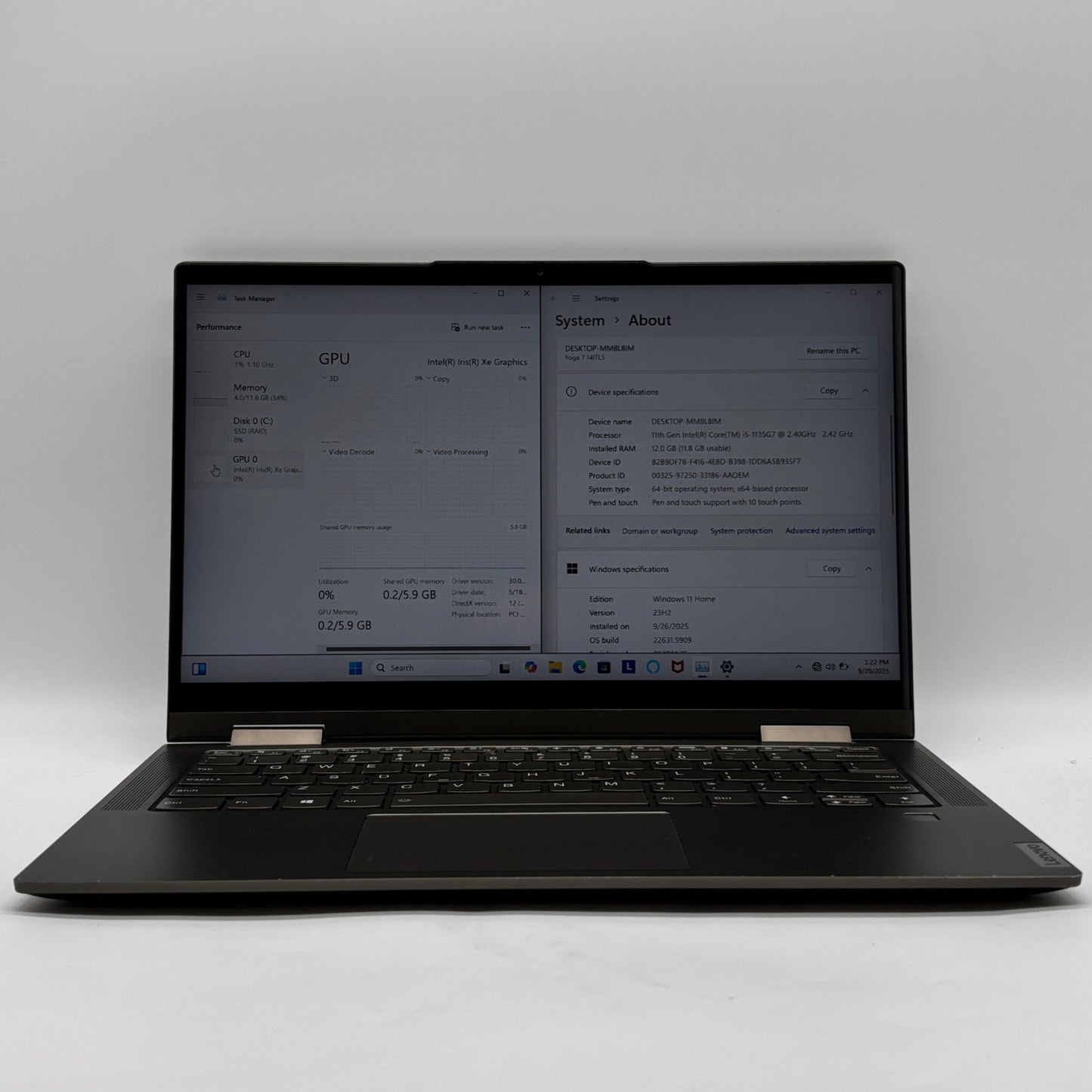Lenovo Yoga 14ITL5 14" i5-1135G7 2.4GHz 12GB RAM 512GB SSD