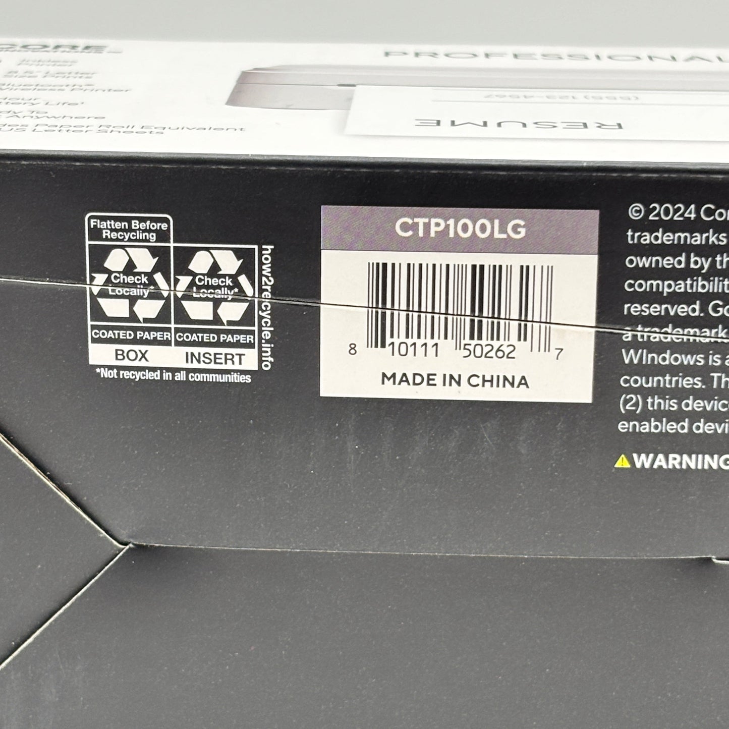 New Core Professional Wireless Printer Wireless Thermal Printer CTP100LG