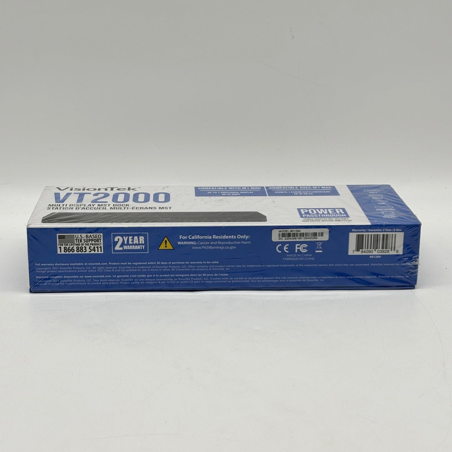 New VisionTek VT2000 Multi Display MST USB-C Docking Station 901284