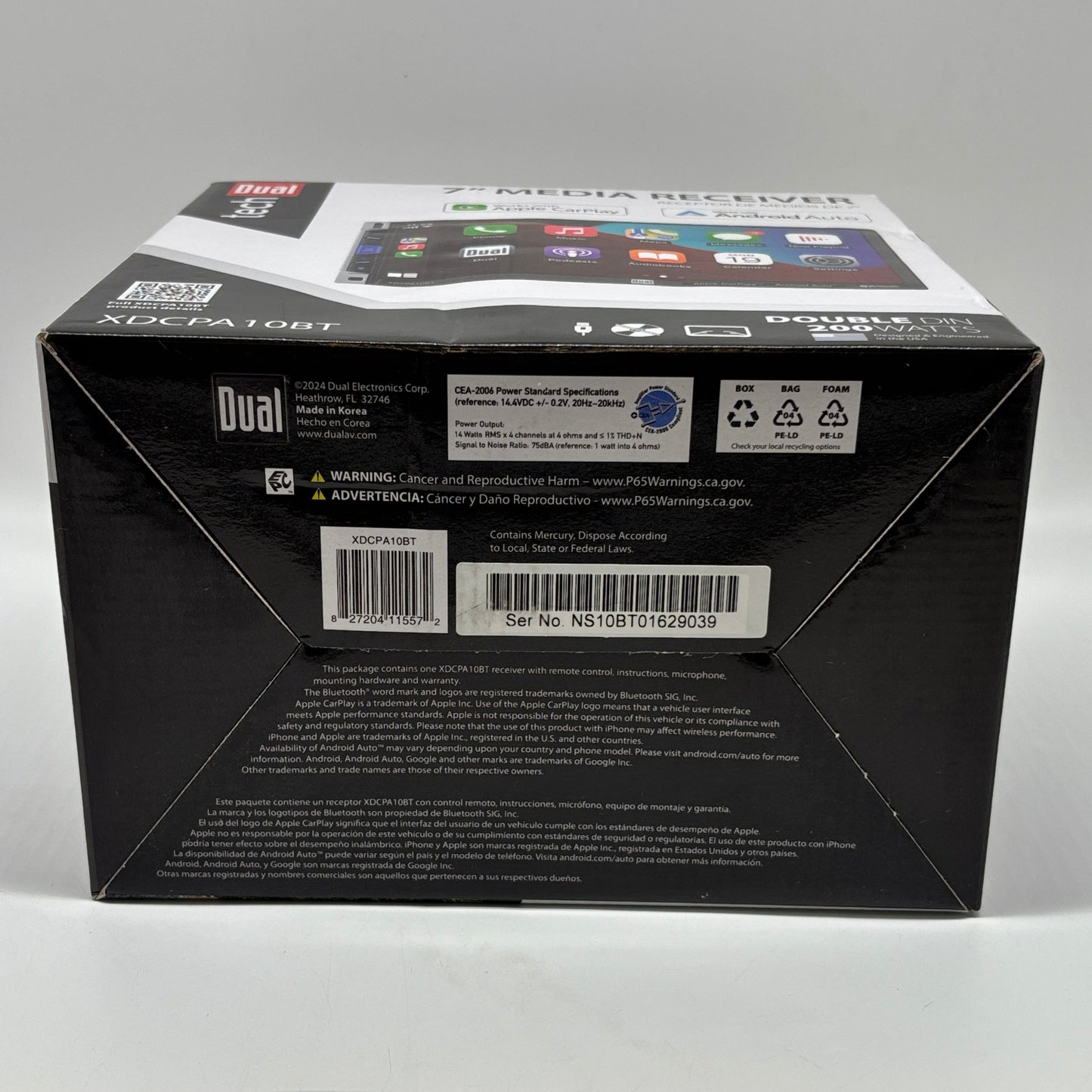 New Dual tech 7" Media Receiver XDCPA10BT