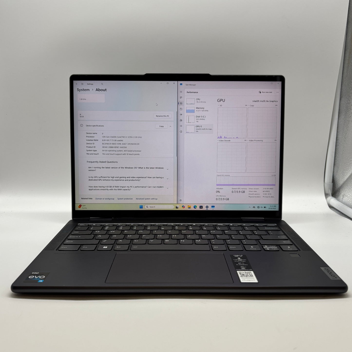 Lenovo Yoga 7i 14" i5-1235U 1.3GHz 8GB RAM 512GB SSD