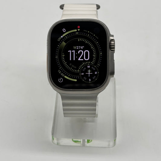 Unlocked Apple Watch Ultra 49MM Natural Titanium White Magnetic Link MNH83LL/A