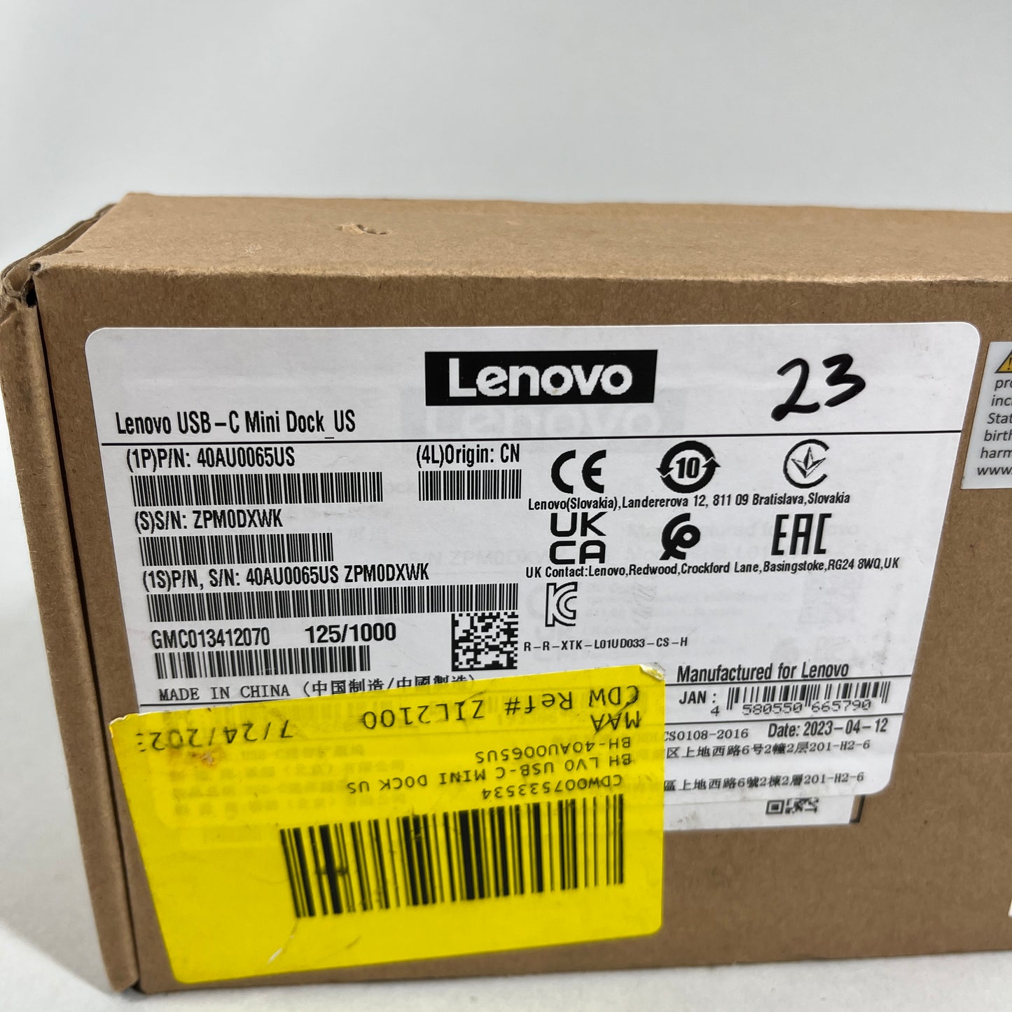 New Lenovo USB-C Mini Dock 40AU0065US