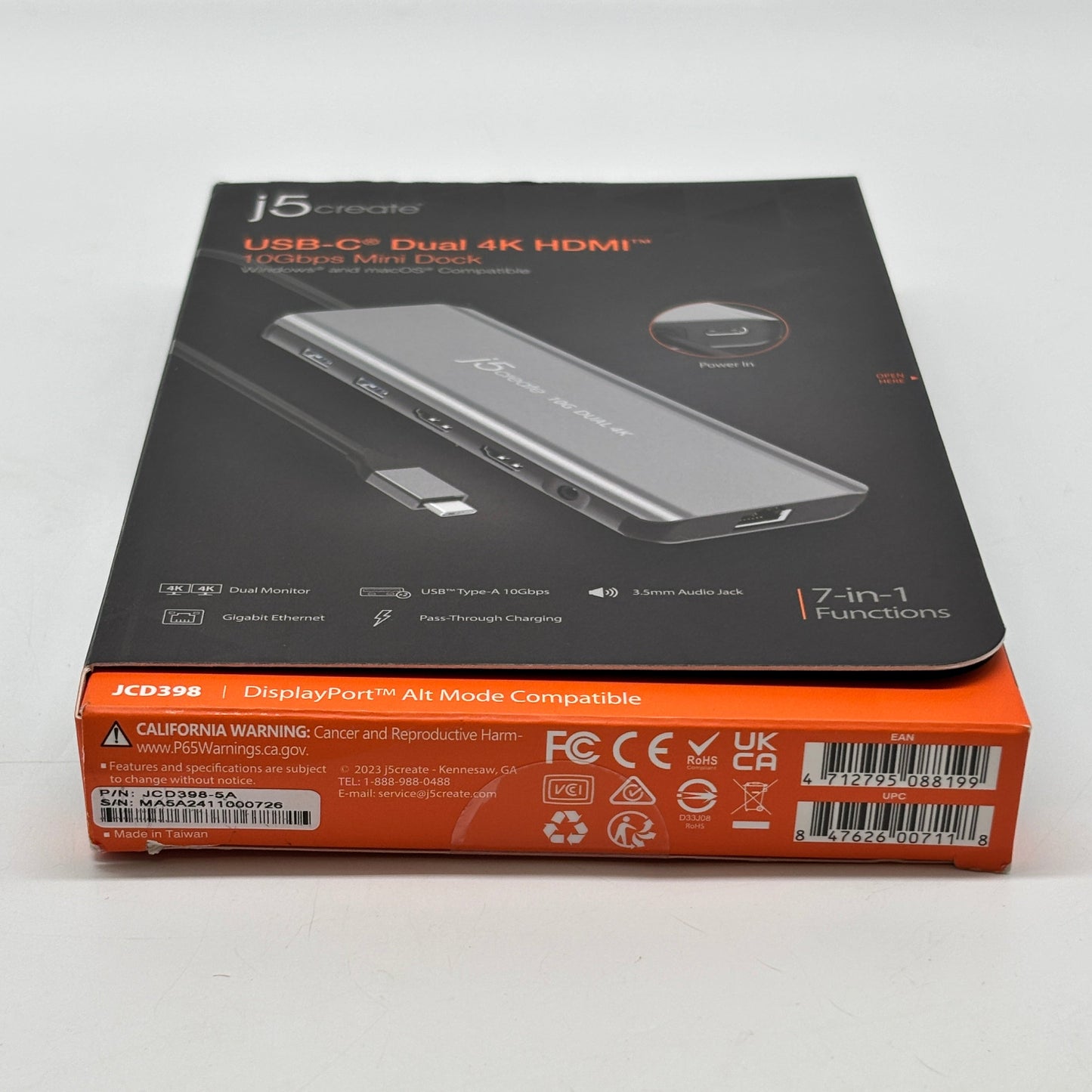 New j5create USB-C Dual 4K HDMI Mini Dock JCD398