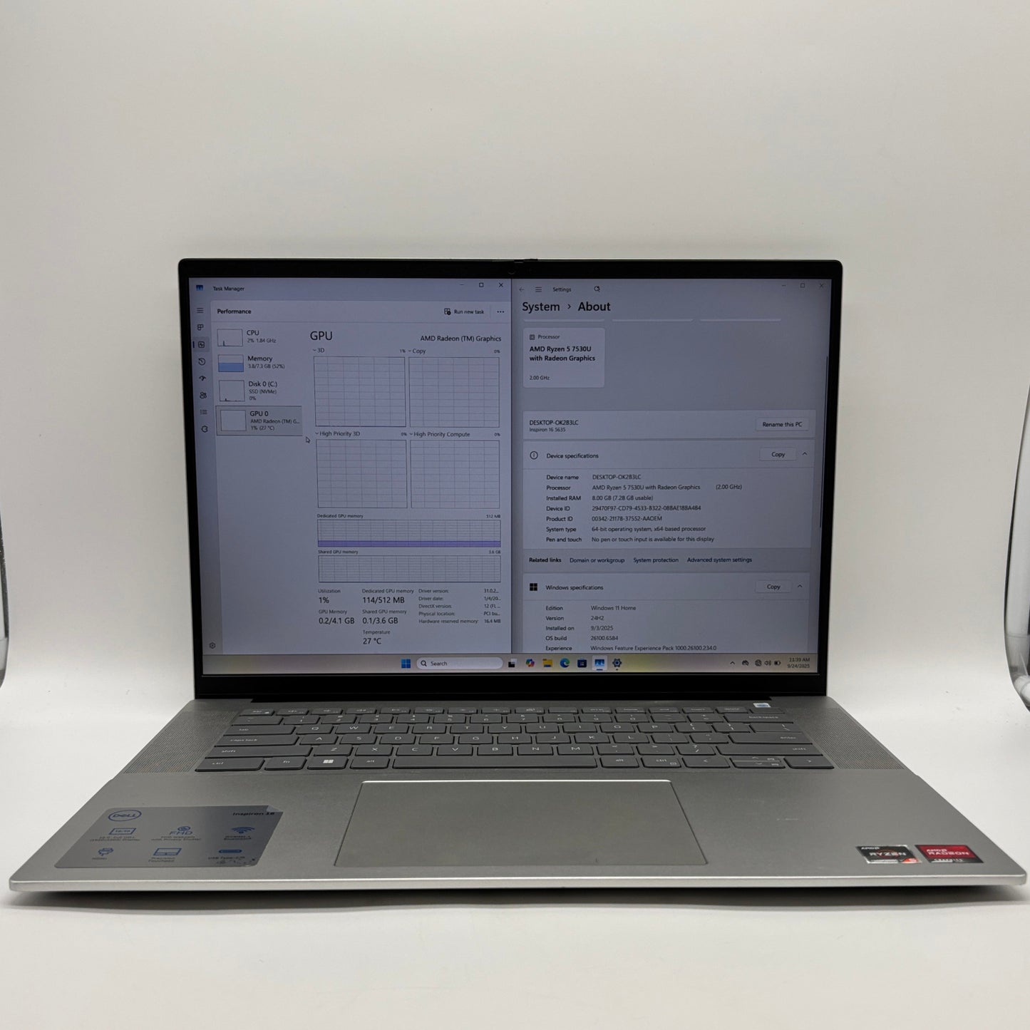 Dell Inspiron 16 5635 P125F 16" Ryzen 5 5500U 2.0GHz 16GB RAM 1TB SSD