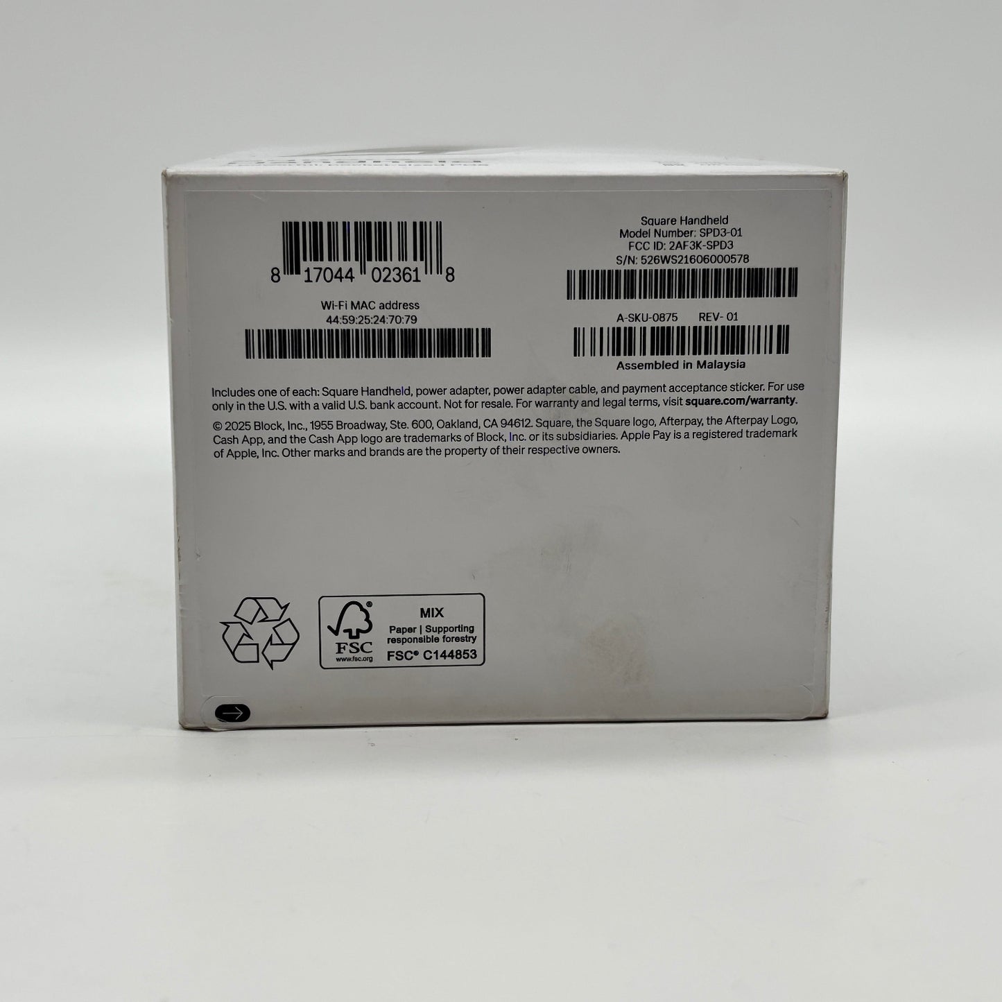 New Square Handheld Pocket-sized POS SPD3-01