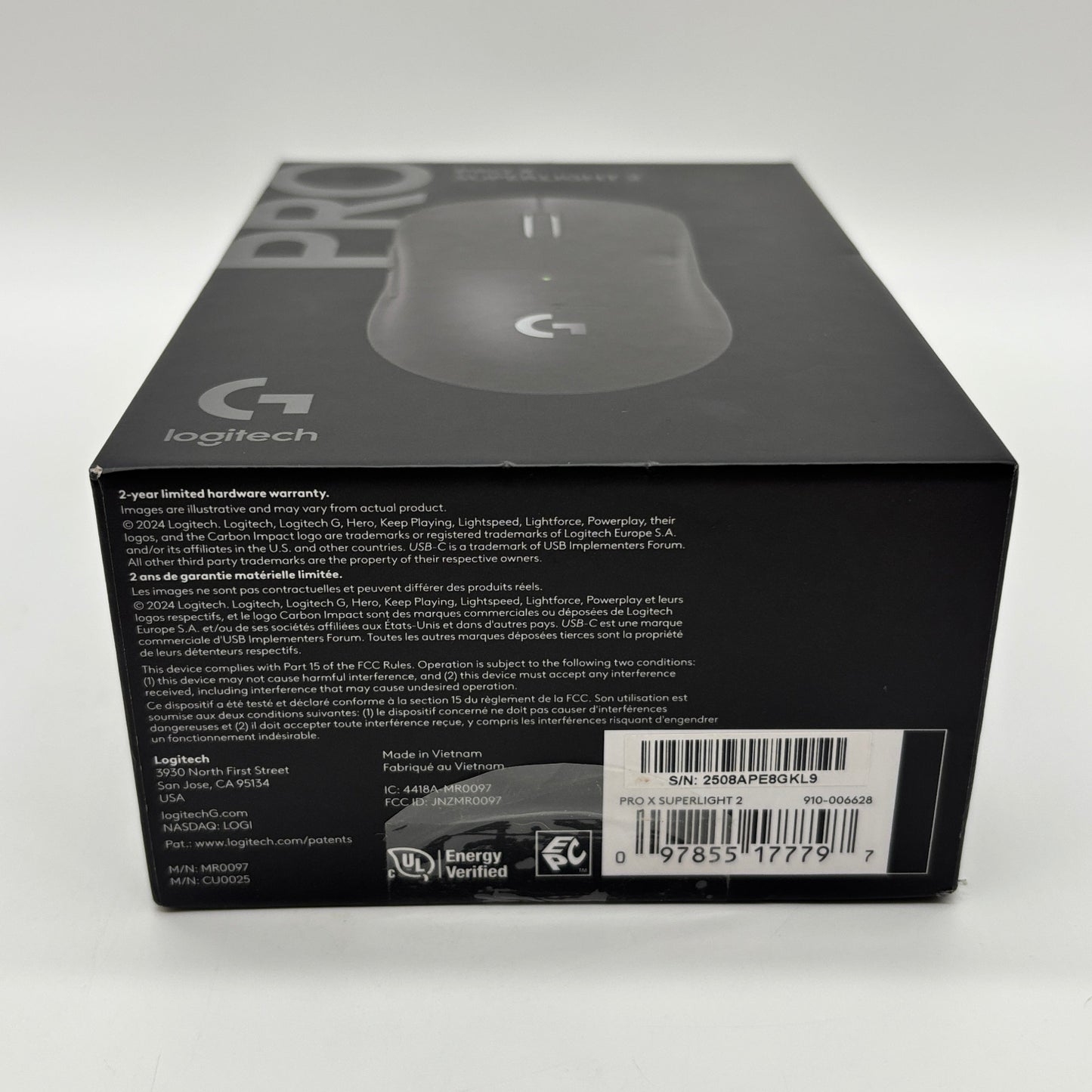 New Logitech Pro X SuperLight 2 Wireless Mouse MR0097