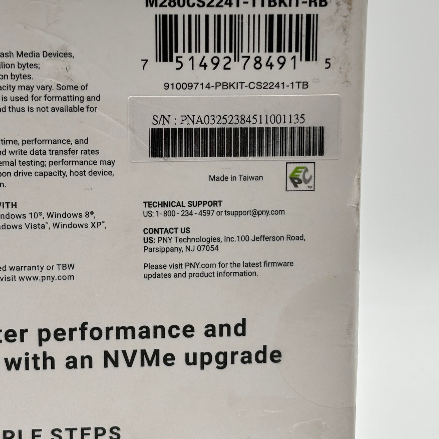 New PNY Upgrade Kit Complete Upgrade Kit M280C2241-1TBKIT-RB