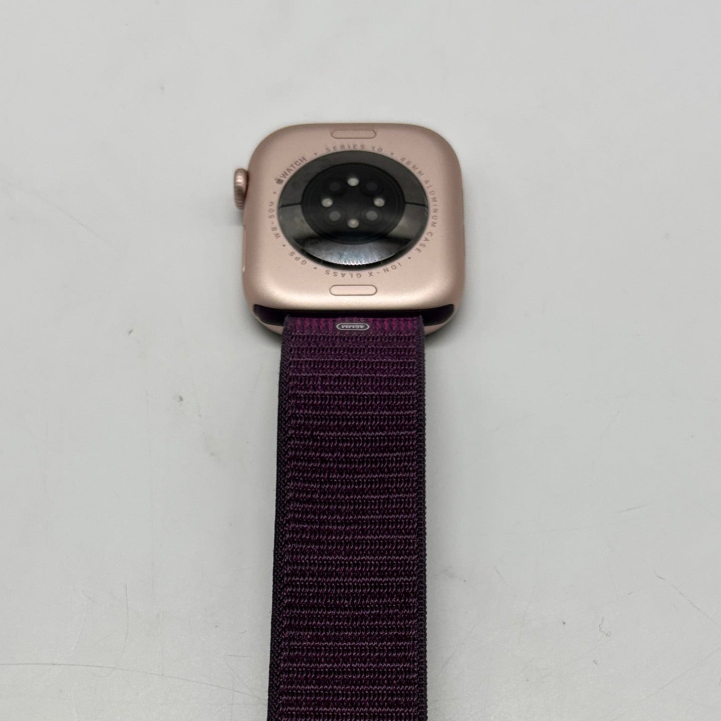 GPS Only Apple Watch Series 10 46MM Pink Aluminum Purple Trail Loop MWWV3LW/A