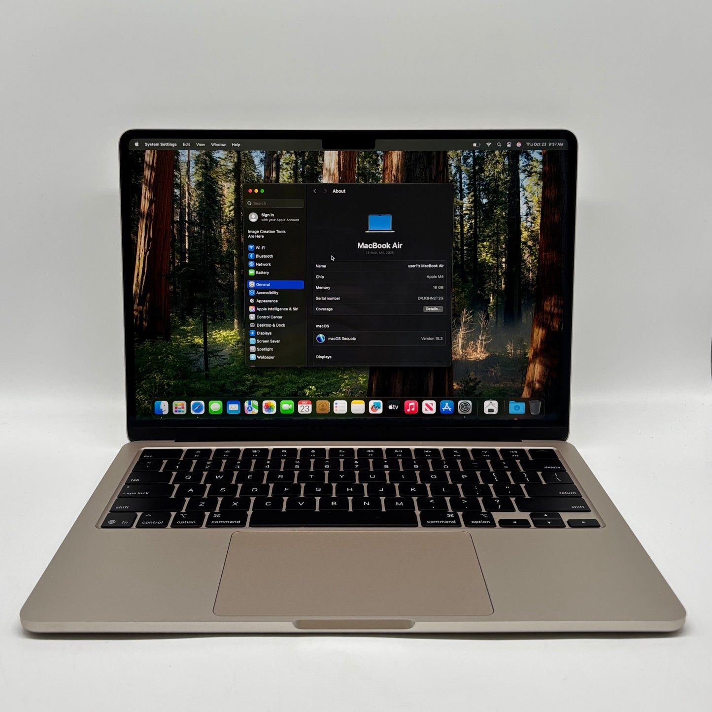 2025 Apple MacBook Air 13.6" M4 8C GPU 4.5GHz 16GB RAM 256GB SSD A3240