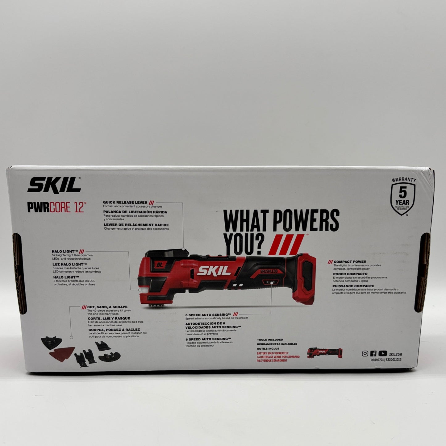 New SKIL PWRCORE 12 OS592701 12V Cordless Oscillating Multi Tool