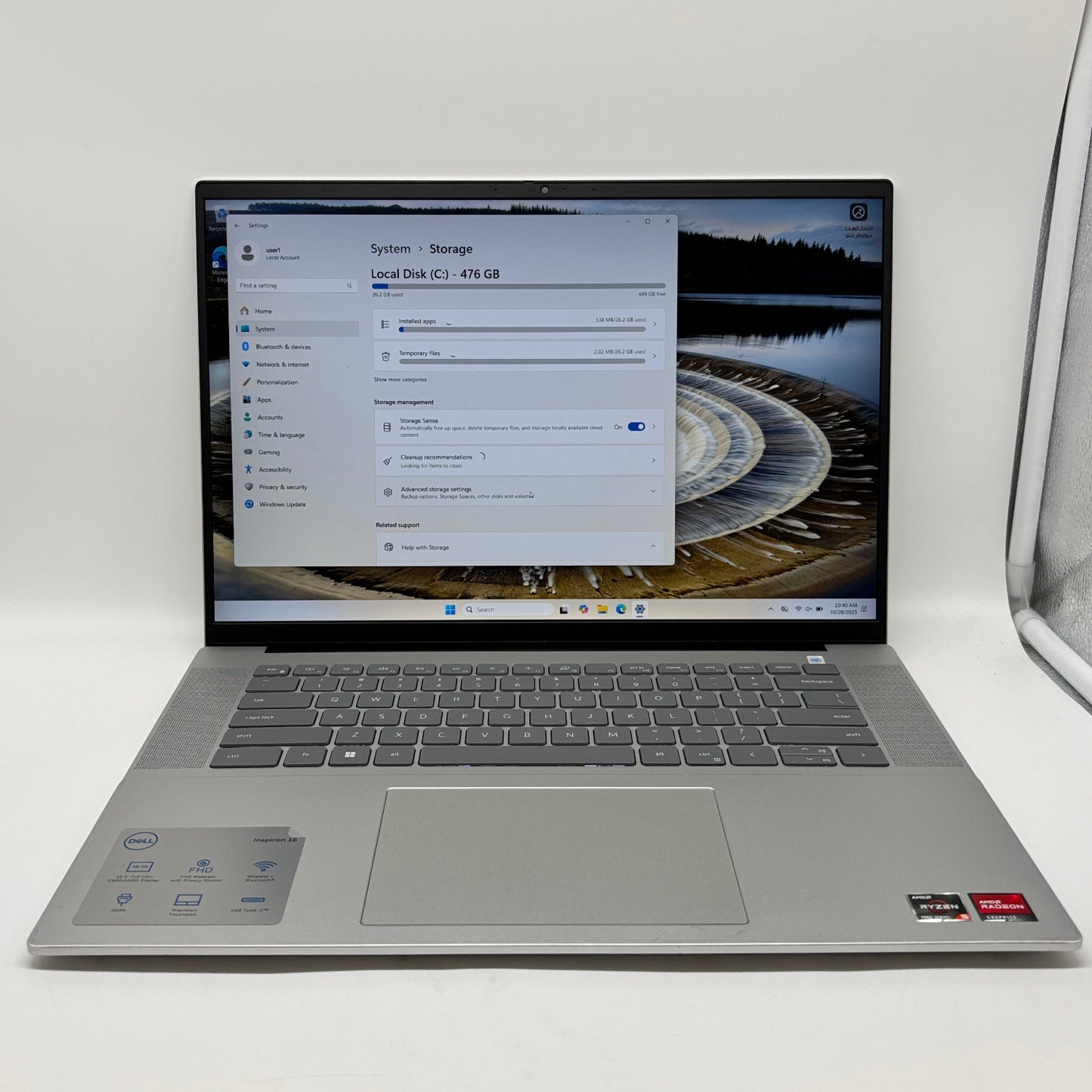 Dell Inspiron 16 5635 P125F 16" AMD Ryzen 5 7000 Series 2.0GHz 16GB RAM 512GB