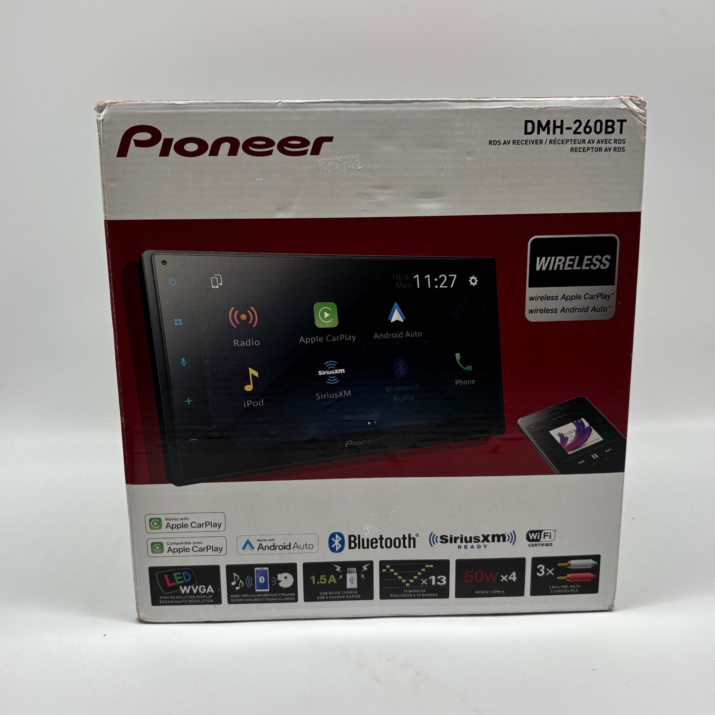 New Pioneer DMH-260BT Wireless RDS AV Receiver