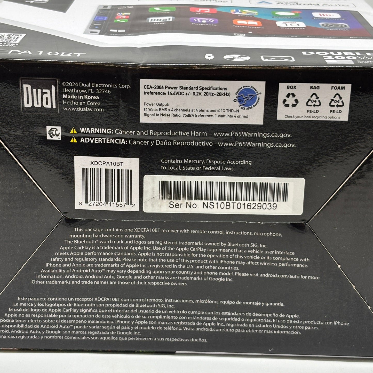 New Dual tech 7" Media Receiver XDCPA10BT