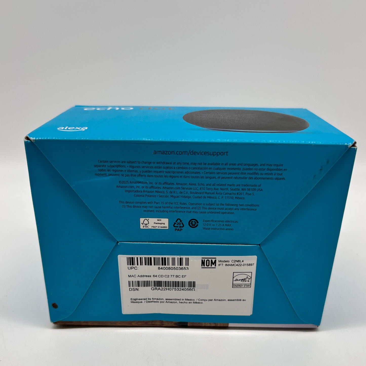 New Amazon Echo Dot  Smart Speaker C2N6L4