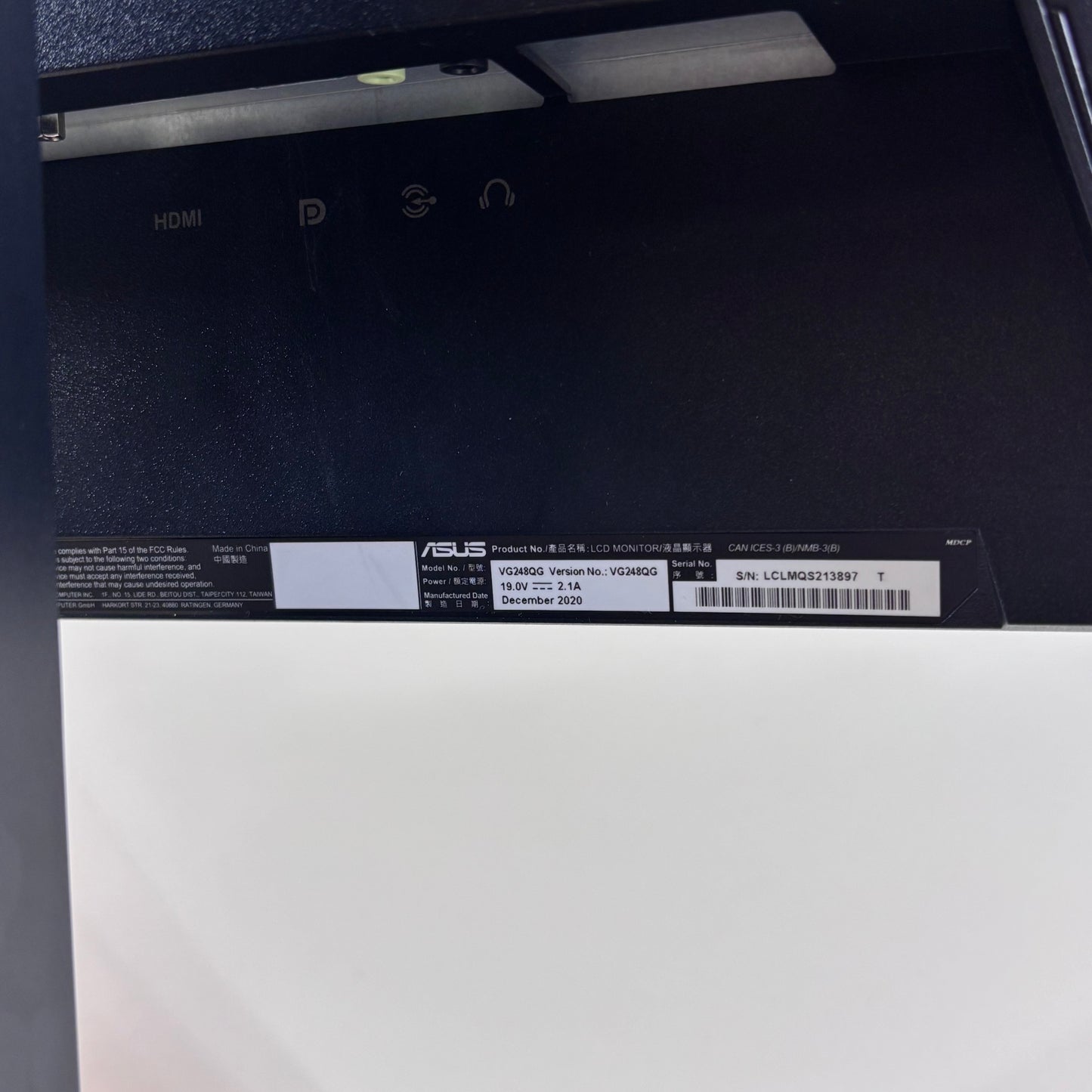 ASUS 24" VG248QG FHD LED 165Hz Gaming Monitor