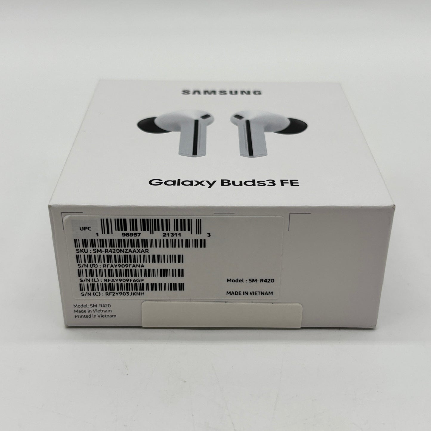 New Samsung Galaxy Buds3 SM-R4620 Noise Cancelling Wireless Bluetooth Earbuds White