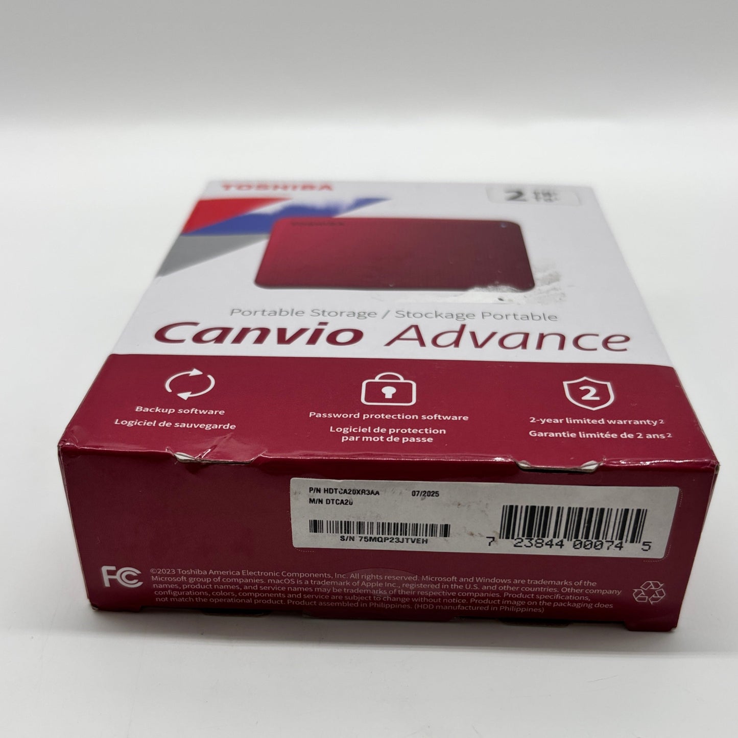 New Toshiba Canvio Advance Portable SSD HDTCA20XR3AA