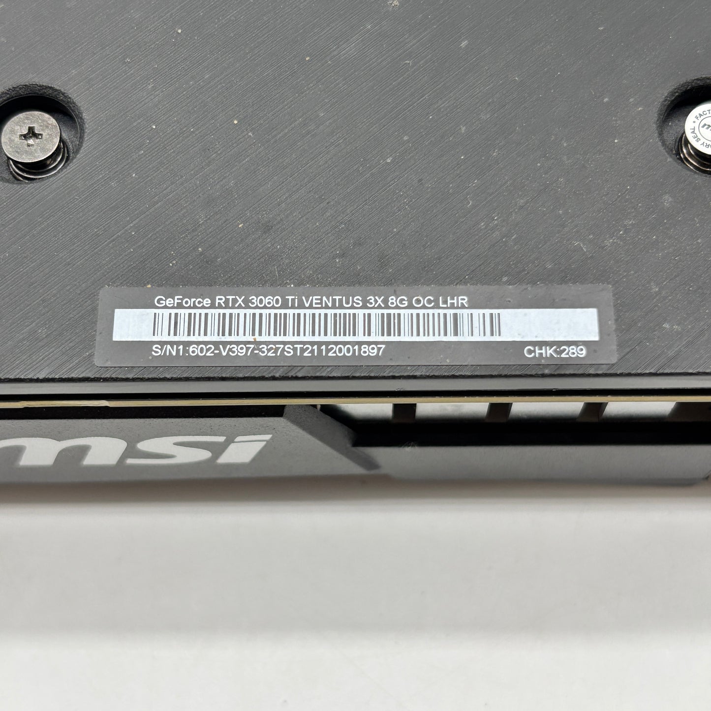 MSI GeForce RTX 3060 Ti Ventus 8GB GDDR6 Graphics Card MS-V397