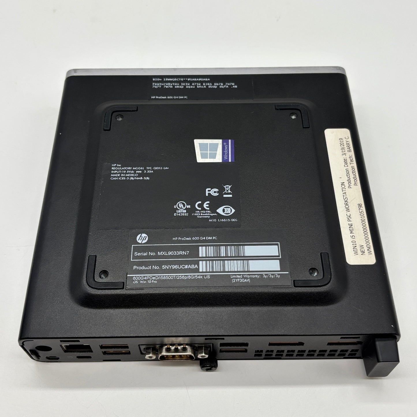 HP ProDesk 600 G4 DM I5-8500T 2.10GHz 8GB RAM 256GB SSD