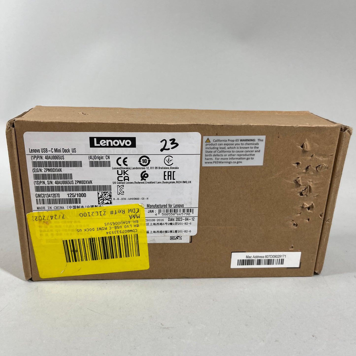 New Lenovo USB-C Mini Dock 40AU0065US