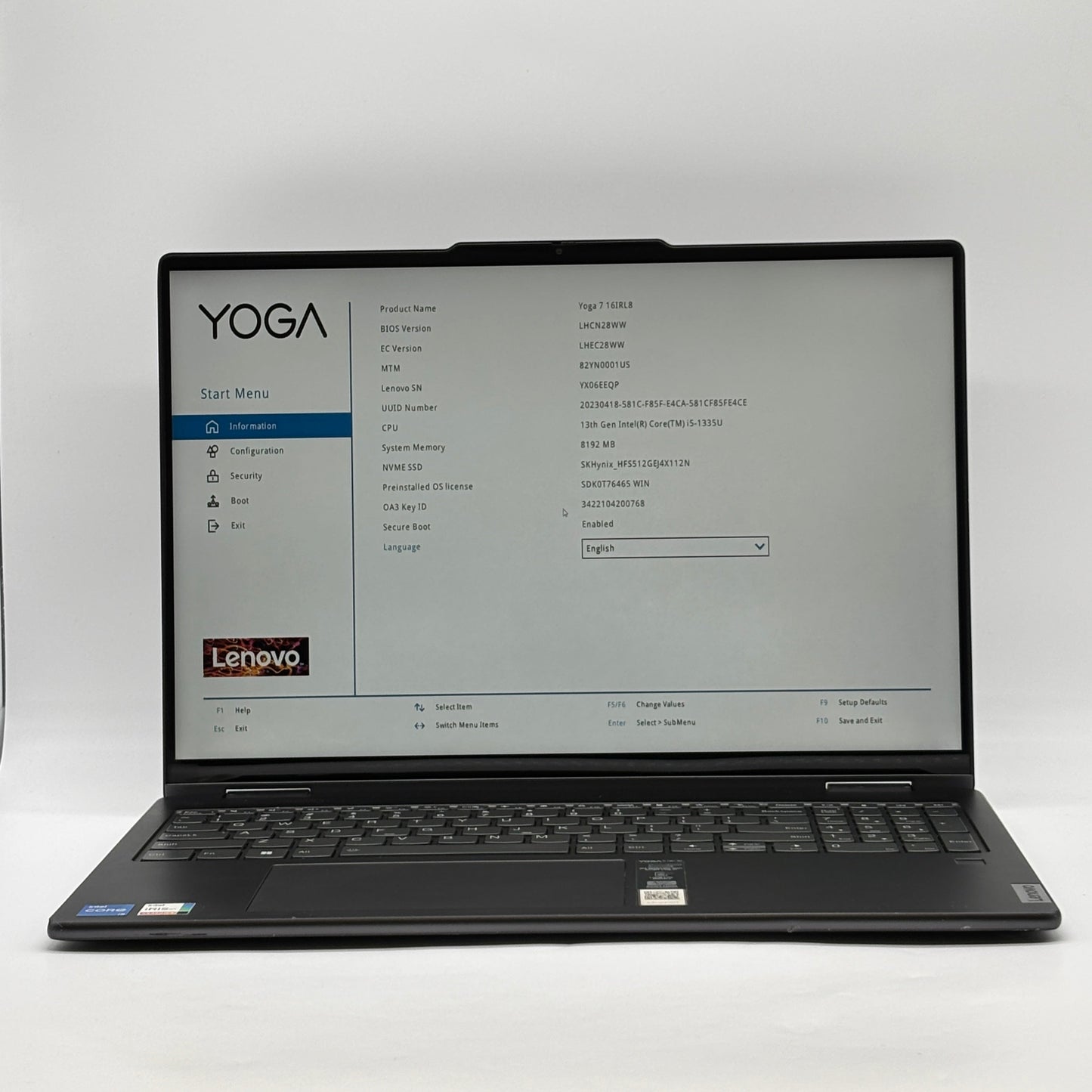 Lenovo Yoga 7 16IRL8 16" i5-1335U 1.3GHz 8GB RAM 512GB SSD