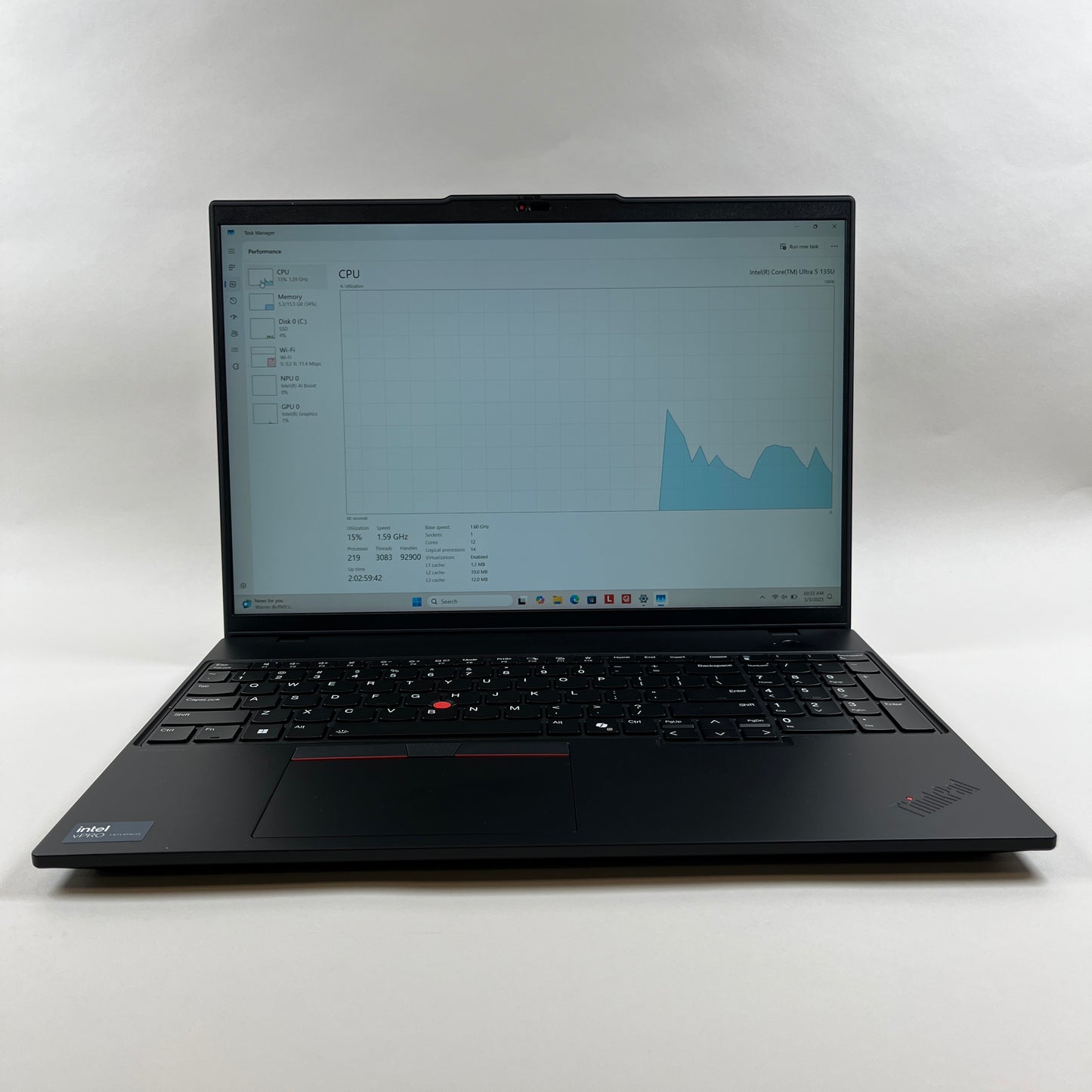 Lenovo ThinkPad L16 Gen 1 WUXGA 16" Core Ultra 5 135U 1.6GHz 16GB RAM 256GB SSD