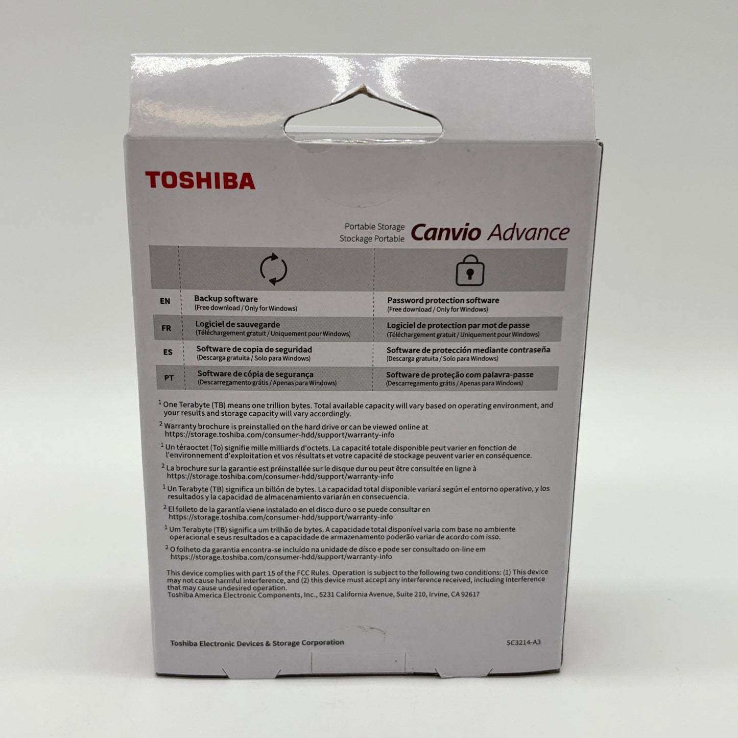 New Toshiba Canvio Advance 4TB Portable SSD DTCA40