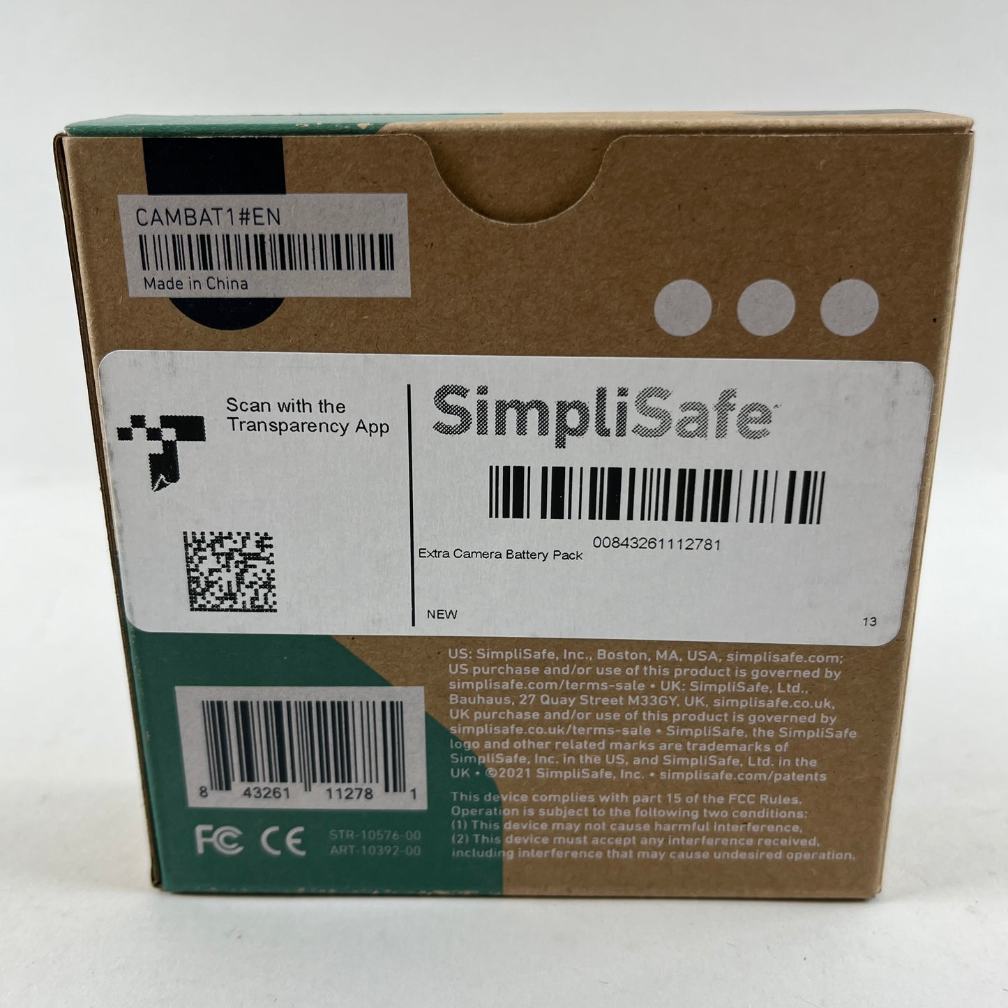 New SimpliSafe Extra Camera Battery Pack