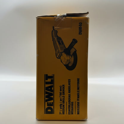 New DeWalt DW840 7" Corded Medium Angle Grinder
