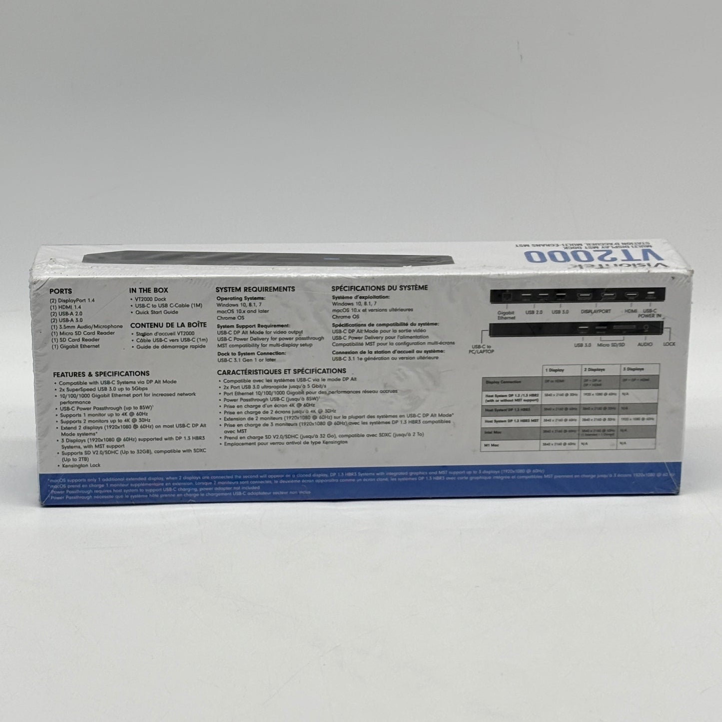 New VisionTek VT2000 Multi Display MST USB-C Docking Station 901284