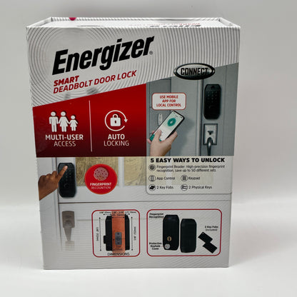 New Energizer Smart Deadbolt Door Lock EDL6-1001-BLK