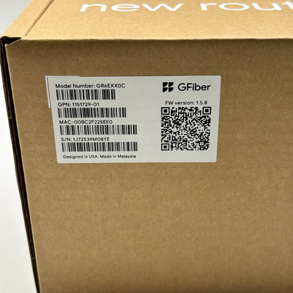 New Google GFiber  WiFi 6E Router GR6EXX0C