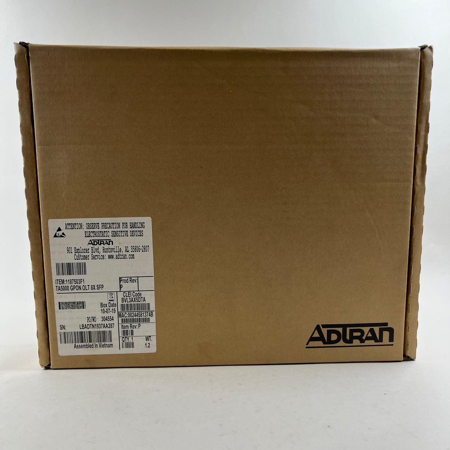 New ADTRAN TA5000 GPON OLT 8X SFP Access Module 1187503F1