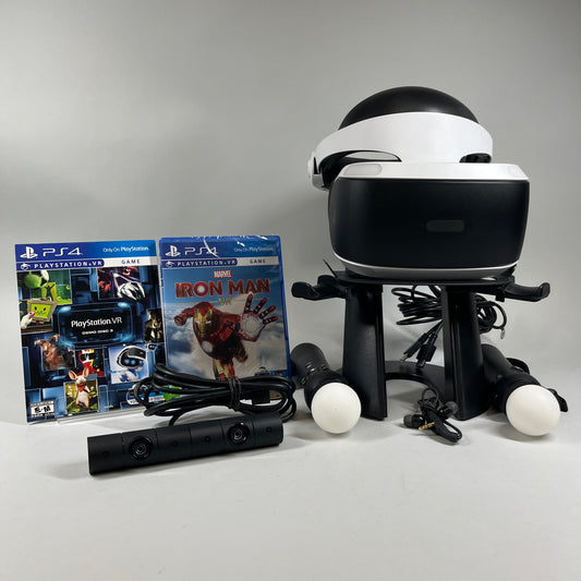 Sony Playstation 4 PS4 Virtual Reality VR Headset White CUH-ZVR1 Bundle