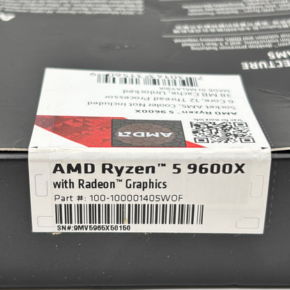 New AMD Ryzen 5 9600X 3.90GHz 6 Core 100-100001405WOF 12 Thread AM5