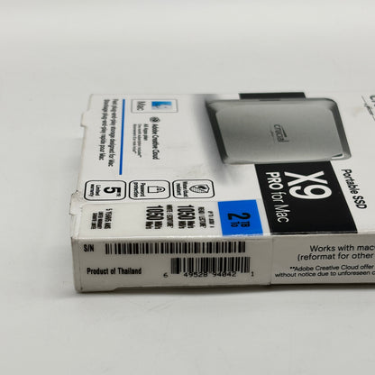 New Crucial X9 Pro for Mac 2TB Portable SSD MTXDF