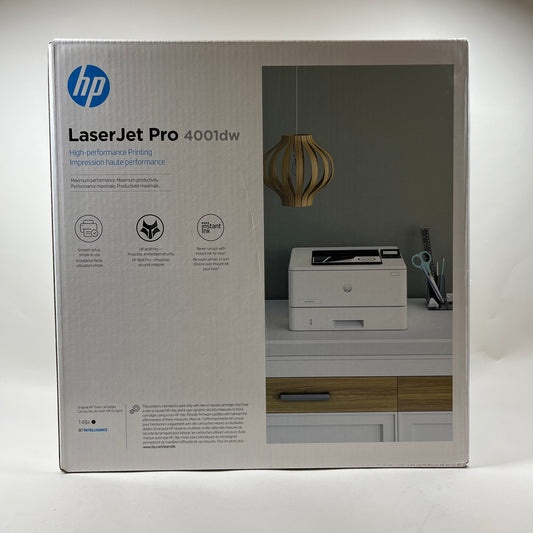 New HP LaserJet Pro 4001dw Wireless Printer SHNGC-1800-01