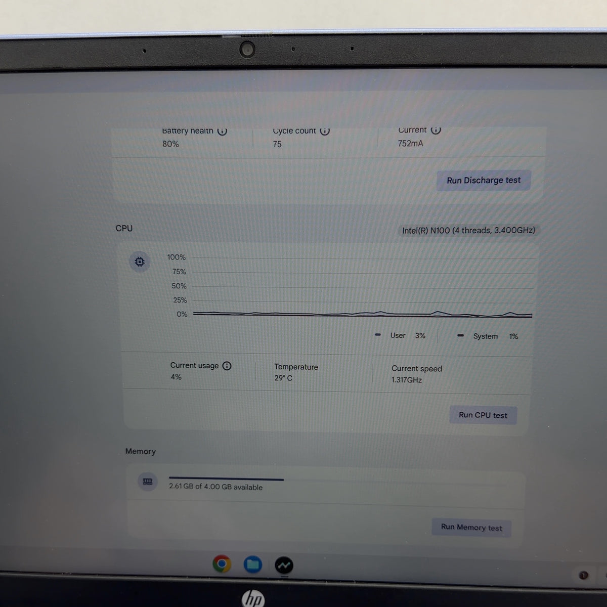 HP Chromebook x360 14B-CD0130WM 14" N100 3.4GHz 4GB RAM 64GB SSD