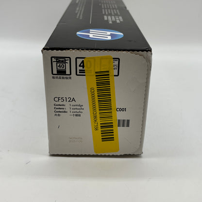New HP 204A CF512A Yellow Toner Cartridge MFG Date - 11/2025