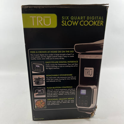 New TRU 6 QT. Digital  Slow Cooker  SC-603BK